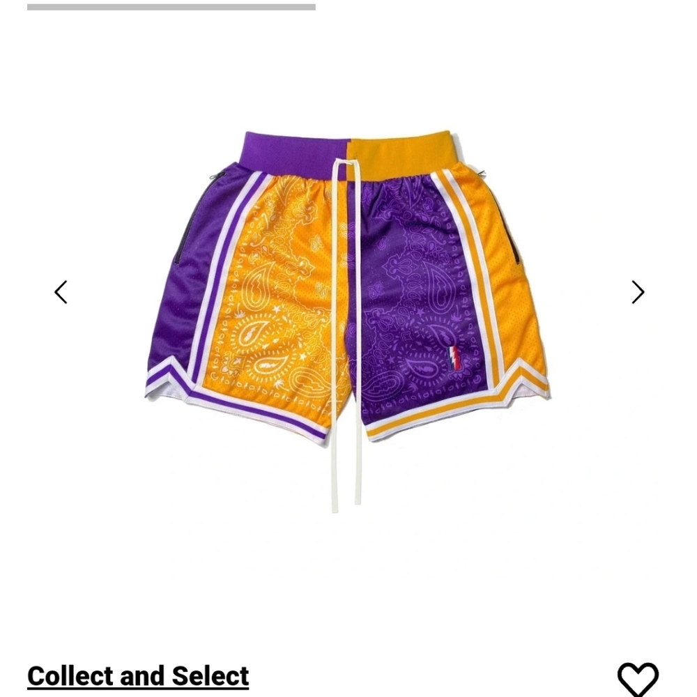 Collect and Select Opening Night Quickstrike Lakers Kobe shorts size xl new